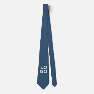 Bedrijfs- of zakelijk logo op marineblauw stropdas