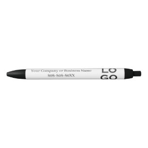 Bedrijfs- of zakelijk logo op wit zwarte inkt pen
