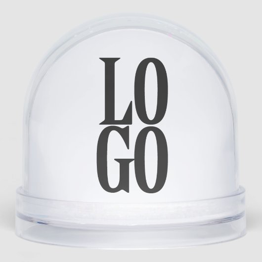 Bedrijfs- of zakelijke aangepaste logo op wit sneeuwbol (Voorkant)