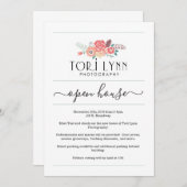 Bedrijfs Open Huis Uitnodiging | Gewoon recht (Voorkant / Achterkant)