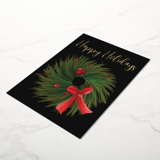 Bedrijfs Prettige feestdagen Waterverf Wreate Gold (Gedraaid)