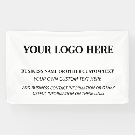 Bedrijfs Professionele Logo Adverteren Spandoek (Horizontaal)