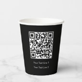 Bedrijfs QR Code Moderne Professionele Eenvoudige  Papieren Bekers (Achterkant)