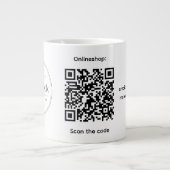 bedrijfs qr code speciale mok (Voorkant)