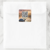Bedrijfs QR-code Vierkante Sticker (Tas)