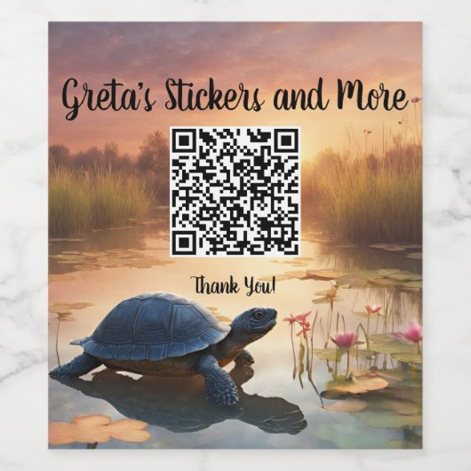 Bedrijfs QR-code Wijn Etiket (Enkel label)