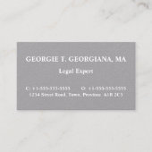 Bedrijfs, Respecteerbaar, en Humble Visitekaartje (Voorkant)