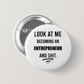 Bedrijfs Shirt Leiderschap Shirt Funny Entrepreneu Ronde Button 5,7 Cm (Voorkant /achterkant)