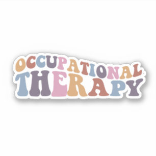 Bedrijfs Therapie Groovy tekst Sticker