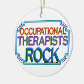 Bedrijfs Therapisten Rock Keramisch Ornament (Links)