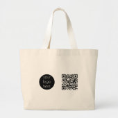 Bedrijfs van de Logo de Promotie QR Code Grote Tote Bag (Voorkant)