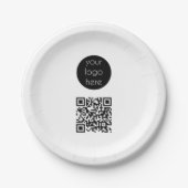 Bedrijfs van de Logo de Promotie QR Code Papieren Bordje (Voorkant)