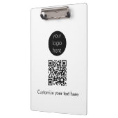 Bedrijfs van de Logo Promotietekst QR van de Code Klembord (Links)
