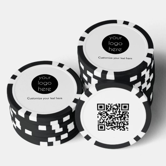 Bedrijfs van de Logo Promotietekst QR van de Code Poker Chips (Opstapeling)