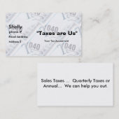 Bedrijfs Visitekaartjes van belastingplichtigen (Voorkant / Achterkant)