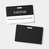 Bedrijfs Visitor Badges (Voor- en achterkant)