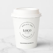 Bedrijfsactiviteiten Grote logo Aangepast Papieren Bekers (Voorkant)