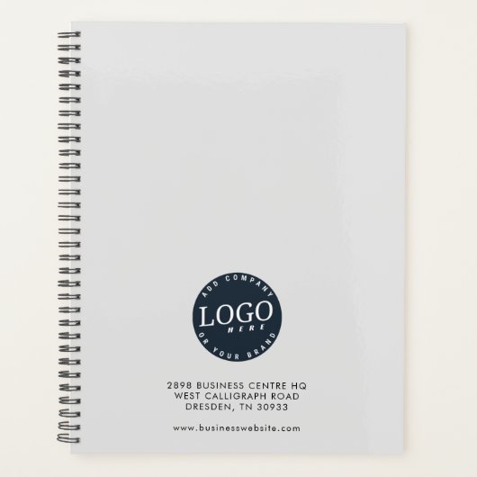 Bedrijfsadres Logo en bedrijfswebsite Planner (Voorkant)