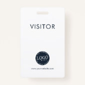 Bedrijfsadres Logo en website Bezoeker Badge (Voorkant)