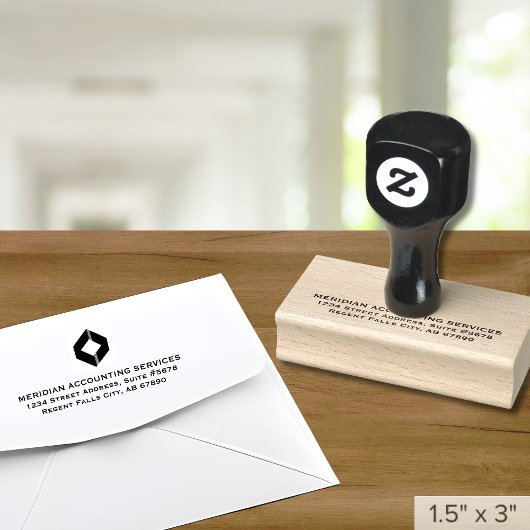 Bedrijfsadres Logo Rubberstempel