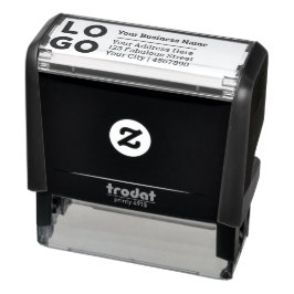 Bedrijfsadres Logo Zelfinktende Stempel