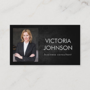 Bedrijfsadviseur Custom Photo Black Stone Visitekaartje