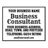 Bedrijfsadviseur met naam, adres, enz 	rubberstempel (Afrduk)