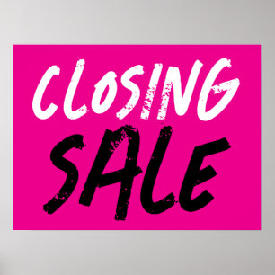 Bedrijfsafsluiting Verkoopteken, Retail Clearance Poster