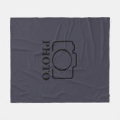 Bedrijfsbedrijf Creëer Uw eigen aangepaste Sjabloo Fleece Deken (Voorkant (Horizontaal))