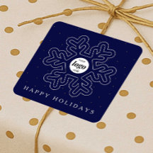 Bedrijfsbedrijf Logo Christmas Snowflake Navy