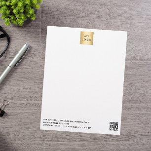 Bedrijfsbedrijf logo QR code merkkleur Briefhoofd