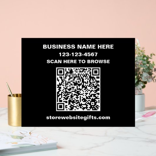 Bedrijfsbedrijf Marketing promoten QR-code Acryl Bord (Huwelijk)