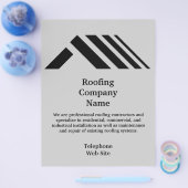Bedrijfsbrochure voor dakbedekking flyer (Enkel)
