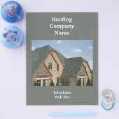 Bedrijfsbrochure voor dakbedekking flyer (Enkel)