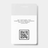 Bedrijfsbureau Aangepaste Werknemer Badge (Achterkant)