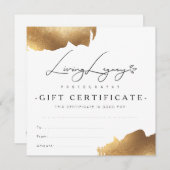 BEDRIJFSCERTIFICAAT | Minimalistisch goudpenseel (Voorkant / Achterkant)