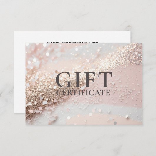 BEDRIJFSCERTIFICAAT | Modern | Glitter | (Voorkant / Achterkant)