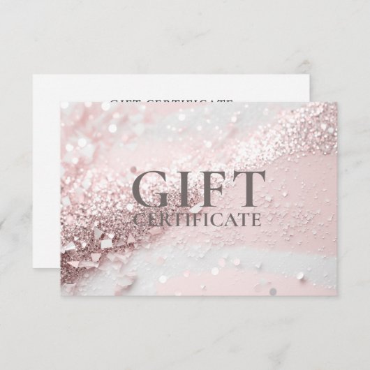 BEDRIJFSCERTIFICAAT | Modern | Glitter | (Voorkant / Achterkant)