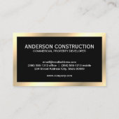 Bedrijfsconstructie | QR-code | Goud metaal Visitekaartje (Achterkant)