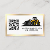 Bedrijfsconstructie | QR-code | Goud metaal Visitekaartje (Voorkant)