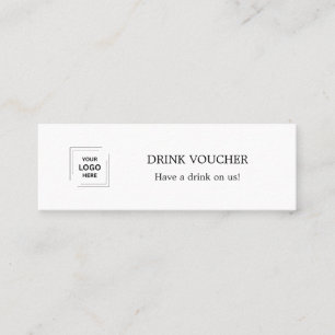 Bedrijfsdrinkbon Logo Bedrijfskaart voor Eveneme Mini Visitekaartje