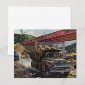  bedrijfsdummyvrachtwagen op een bouwplaats (Voorkant / Achterkant)