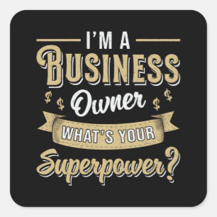 Bedrijfseigenaar Ondernemer Boss Manager CEO Vierkante Sticker