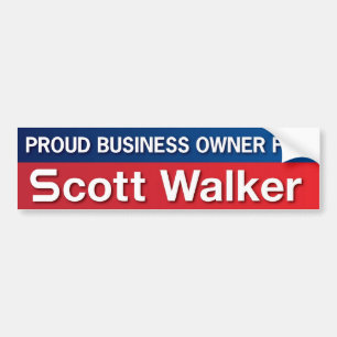 Bedrijfseigenaar van Scott Walker Bumpersticker