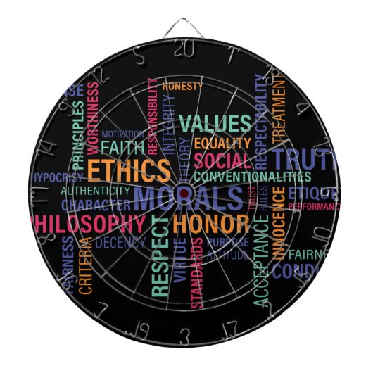 "Bedrijfsethiek" Dartbord (Voorkant)