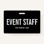 Bedrijfsevenement Personeel Backstage Pass ID-badg Badge (Voorkant)