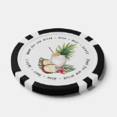Bedrijfsevenement QR Code Tropical Drink Voucher Poker Chips (Enkel)