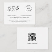 Bedrijfsevenement RSVP website QR CODE Informatiekaartje (Voorkant / Achterkant)