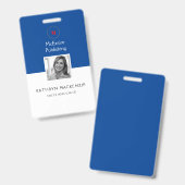 Bedrijfsfoto Logo Blue Vertical Badge (Voor- en achterkant)