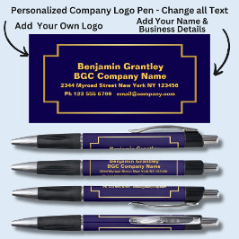 Bedrijfsgegevens Naam, Goud Sinaasappel Tekst, Nav Pen